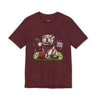 Vintage Bulldog Football Tee Bella Canvas 3001 Womens Tshirt