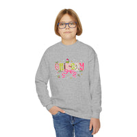 Cute Youth Crewneck Sweatshirt with Holiday Cheer Design, Cozy Pullover for Kids, Christmas Gift, Winter Apparel, Youth Fashion