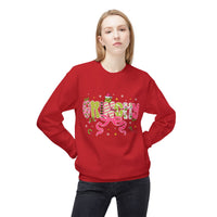 Grinchy Fleece Crewneck Sweatshirt, Cozy Holiday Apparel, Funny Christmas Gift, Unisex Sweater for Winter, Festive Pullover