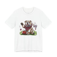Vintage Bulldog Football Tee Bella Canvas 3001 Womens Tshirt