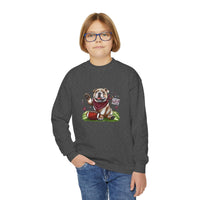 Vintage Bulldog Football Starkville MS Youth Crewneck Sweatshirt, Gildan Sweatshirt for Kids, Bulldog Athletic Team Sweatshirt, Mississippi