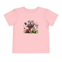 Vintage Bulldog Football Starkville MS Toddler Short Sleeve Tee, Kids Campus Football Shirt, Youth Retro Bulldog Sports T-Shirt, Children's