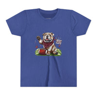 Vintage Bulldog Football Starkville MS Bella Canvas Youth Tee, Kids Graphic Shirt, Children Sports Jersey, Game Day Apparel, Bulldog Fan