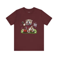 Vintage Bulldog Football Tee Bella Canvas 3001 Womens Tshirt