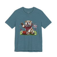 Vintage Bulldog Football Tee Bella Canvas 3001 Womens Tshirt