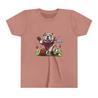 Vintage Bulldog Football Starkville MS Bella Canvas Youth Tee, Kids Graphic Shirt, Children Sports Jersey, Game Day Apparel, Bulldog Fan