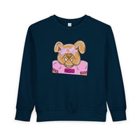 Cute Toddler Sweatshirt with Adorable Dog Design, Cozy Kids Sweatshirt, Dog Lover Gift, Birthday Present, MSU Bulldog