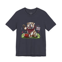 Vintage Bulldog Football Tee Bella Canvas 3001 Womens Tshirt