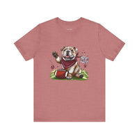Vintage Bulldog Football Tee Bella Canvas 3001 Womens Tshirt