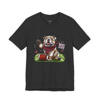 Vintage Bulldog Football Tee Bella Canvas 3001 Womens Tshirt