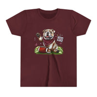 Bella Canvas Youth Vintage Bulldog Pride Football t-shirt, MSU Bulldogs, Starkville MS, Athletics, College Football, Bulldog Pride