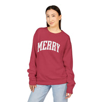 Merry Crewneck Sweatshirt, Cozy Gift for Christmas, Unisex Apparel, Holiday Sweater, Casual Winter Wear, Comfortable Fashion