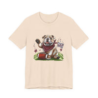 Vintage Bulldog Football Tee Bella Canvas 3001 Womens Tshirt