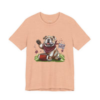 Vintage Bulldog Football Tee Bella Canvas 3001 Womens Tshirt