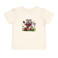 Vintage Bulldog Football Starkville MS Toddler Short Sleeve Tee, Kids Campus Football Shirt, Youth Retro Bulldog Sports T-Shirt, Children's