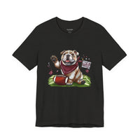 Vintage Bulldog Football Tee Bella Canvas 3001 Womens Tshirt