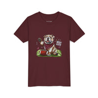 Vintage Bulldog Football Starkville MS Bella Canvas Youth Tee, Kids Graphic Shirt, Children Sports Jersey, Game Day Apparel, Bulldog Fan