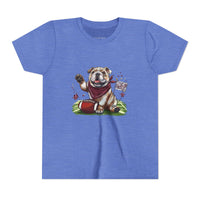 Vintage Bulldog Football Starkville MS Bella Canvas Youth Tee, Kids Graphic Shirt, Children Sports Jersey, Game Day Apparel, Bulldog Fan