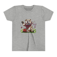 Vintage Bulldog Football Starkville MS Bella Canvas Youth Tee, Kids Graphic Shirt, Children Sports Jersey, Game Day Apparel, Bulldog Fan