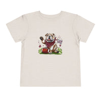 Vintage Bulldog Football Starkville MS Toddler Short Sleeve Tee, Kids Campus Football Shirt, Youth Retro Bulldog Sports T-Shirt, Children's