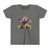 Vintage Bulldog Football Starkville MS Bella Canvas Youth Tee, Kids Graphic Shirt, Children Sports Jersey, Game Day Apparel, Bulldog Fan