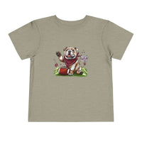 Vintage Bulldog Football Starkville MS Toddler Short Sleeve Tee, Kids Campus Football Shirt, Youth Retro Bulldog Sports T-Shirt, Children's