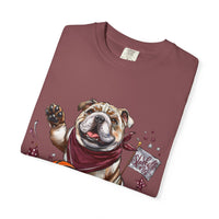 Comfort Colors Bulldog T-Shirt | Unisex Garment-Dyed Tee for Basketball, Athletics, MSU, Starkville MS