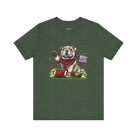 Vintage Bulldog Football Tee Bella Canvas 3001 Womens Tshirt
