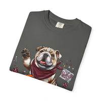 Comfort Colors Bulldog T-Shirt | Unisex Garment-Dyed Tee for Basketball, Athletics, MSU, Starkville MS
