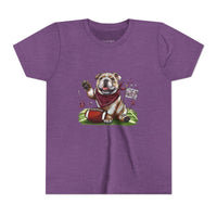 Vintage Bulldog Football Starkville MS Bella Canvas Youth Tee, Kids Graphic Shirt, Children Sports Jersey, Game Day Apparel, Bulldog Fan