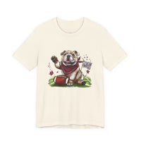 Vintage Bulldog Football Tee Bella Canvas 3001 Womens Tshirt