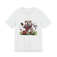 Vintage Bulldog Football Tee Bella Canvas 3001 Womens Tshirt