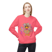 Neon Girly Thanksgiving Turkey Sweatshirt, Soft Gildan Crewneck Jumper, Unisex Midweight Fleece, Holiday Gift, Cozy Winter Sweater, Turkey