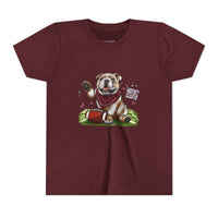 Vintage Bulldog Football Starkville MS Bella Canvas Youth Tee, Kids Graphic Shirt, Children Sports Jersey, Game Day Apparel, Bulldog Fan