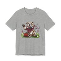 Vintage Bulldog Football Tee Bella Canvas 3001 Womens Tshirt