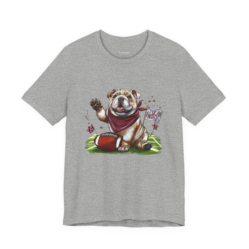 Vintage Bulldog Football Tee Bella Canvas 3001 Womens Tshirt