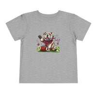 Vintage Bulldog Football Starkville MS Toddler Short Sleeve Tee, Kids Campus Football Shirt, Youth Retro Bulldog Sports T-Shirt, Children's