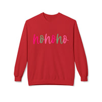 Cheerful 'Ho Ho Ho' Sweatshirt for Everyday Joy, Cozy Gift for Friends, Relaxed Style for Celebrations, Cute Casual Wear, Gildan Softstyle