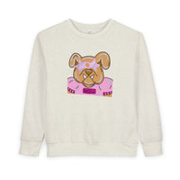 Cute Toddler Sweatshirt with Adorable Dog Design, Cozy Kids Sweatshirt, Dog Lover Gift, Birthday Present, MSU Bulldog
