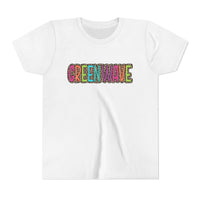 Colorful Leopard 'Green Wave' Youth Bella Canvas T-shirt