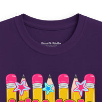 Kindergarten Kids Tee — Colorful Pencil Back‑to‑School Shirt
