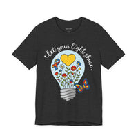 'Let Your Light Shine' Autism Awareness Bella Canvas Unisex Short-sleeve T-shirt