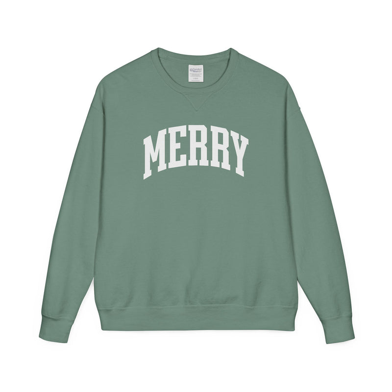 Merry Crewneck Sweatshirt, Cozy Gift for Christmas, Unisex Apparel, Holiday Sweater, Casual Winter Wear, Comfortable Fashion
