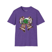 'Green Wave' Glitter Bow Gildan Soft-style T-shirt