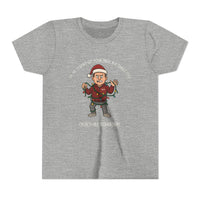 Festive Youth Tee, Holiday Shirt, Christmas Tee, Kids Graphic Tee, Fun Holiday Apparel, Santa Humor Shirt