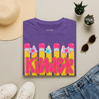 Kindergarten Graphic T-Shirt — Colorful Pencil Back-to-School Tee