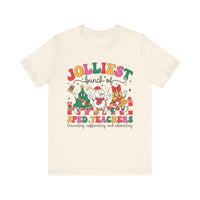 Sped Teacher Jolly Christmas Tee, Bella Canvas Shirt, Holiday Gift for Teacher, Xmas Party Top, Special Education Teacher Apparel