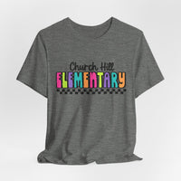 'Church Hill Elementary' Bella Canvas Teacher T-shirt