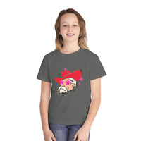 Youth Comfort Colors Midweight T-shirt, Preppy Mascot Ole Miss Rebels, Colonel Reb girls tee, College Football outfit, SEC