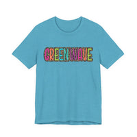 Colorful Green Wave Women's Bella Canvas T-shirt